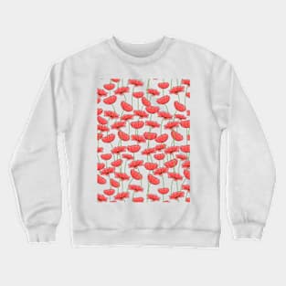 Poppies Pattern Crewneck Sweatshirt